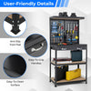 Tool Storage Workbench Metal Versatile Tool Organization Work Table w/Pegboard