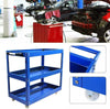 3 Tier Rolling Tool Cart Heavy Duty Utility Cart Tool Service Storage Trolley UK