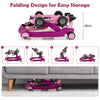 4-in-1 Baby Walker Foldable Activity Push Walker w/ Adjustable Height & Speed
