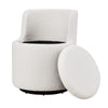 360° Rotating Upholstered Sherpa Swivel Armchair Chair Vanity Chair with Storage