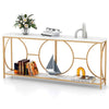 Entryway Console Table Sofa Table with Storage Shelf