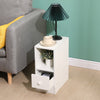 Slim Bedside Table Cabinet with Drawer for Bedroom Sofa Side Table End Tables