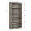 5 Tier Wooden Bookcase Shelving Display Storage Shelf Unit Wood Furniture