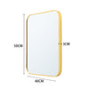 Large Retangle Wall Mounted Bathroom Toilet Mirrors Gold Metal Frame HD Glass UK