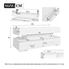 LED Coffee Table With Lift Top and Storage Drawers Living Room Furniture White