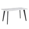 Morden White Dining Table Dining Room Kitchen Garden Table Metal Straight Legs