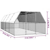 Outdoor Chicken Cage 3x8x2 m Galvanised Steel