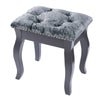Vintage Vlevet Dressing Table Stool Makeup Chair Soft Padded Cushion Piano Seat
