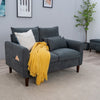 Panana Linen Fabric 2 & 3 Seater Sofa Couch with Wood Legs 3 Colours