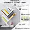 5 Shelf Tree Free Standing Bookshelf Wood Shape Desk White Bookcase Display Rack