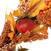 50cm Autumn Maple Leaf Garland Fall Wheat Harvest Wreath Front Door Hanging LED