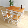 Dining Table and Chairs for 4 People Kitchen Table Set Brown&White Solid Wooden