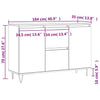 Sideboard White 104x35x70 Engineered Wood H3A7