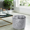 Velvet Round Ottoman Stool Sofa Padded Pouffe Foot Stool Dressing Table Chair