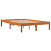 BaraSh Bed Frame Wax Brown 120x200 Solid Wood Pine,Platform Bed Frame,For N4A7