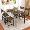 Kitchen Set of 2 Dining Chairs Armless Dinner Chairs w/Slanted Back-Coffee