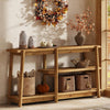 Solid Wood Console Table, 63'' Farmhouse Sofa Table Behind Couch for Living Room