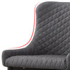 Pair Grey Faux Leather PU Dining Chairs Dining Room Chair Retro Modern Kitchen