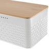 Large Bread Bin with Bamboo Lid Chopping Board Kitchen Storage Loaf Container