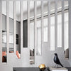 5-50 Pcs Long Strip Mirror Acrylic Wall Stickers Self-adhesive Tile Rectangle UK