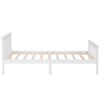 3FT SINGLE SIZE BED WOODEN BED WITH HEADBOARD SOLID PINE WOOD BED FRAME WHITE
