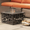 RedFire Fire Pit with BBQ Grill Black Outdoor Garden Patio Fireplace Bowl