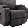 Electric 8 Point Massage Fabric Riser & Recliner Chair Heated Sofa Armchair Grey