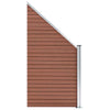 WPC Fence Set 1 Square + 1 Slanted 273x186 cm Brown vidaXL