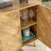 Sideboard 2 Doors Natural Storage Cupboard Cabinet Home Living Room Furniture