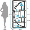 Tribesigns Bookshelf, 5-Tier Bookcase, Tall Bookshelf with 8 Open Storage Shelf
