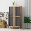 Retro Modern Tall Sideboard/Cabinet Finished in Anthracite Grey