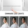 3 Way Mirror System 360° For Self Hair Cut DIY Tool 3-Colour Dimmable LED Light