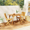 Garden Dining Set 3 Piece Outdoor Table and Chair Solid Wood Acacia