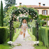 XXL Metal Garden Arch Lawn Arbor Trellis Climbing Plant Rose Double Tube Frame