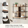 3 Tier Floating Shelving Bookshelf with Hooks for Living Room Kitchen Balcony UK
