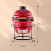 CERAMIC KAMADO GRILL OVEN SMOKER BBQ BARBEQUE MEAT FOOD GRILLED GARDEN OUTDOOR