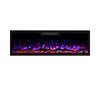 2025 50 INCH WIDE LED FLAMES BLACK GLASS TRUFLAME™ WALL MOUNTED ELECTRIC FIRE
