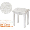Vintage Dressing Table Desk Stool Vanity Seat Dresser Chairs Bedroom Carving Leg