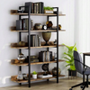 Standing Bookcase 5 Tier Storage Bookshelf Living Room,Display Wooden Shelf For