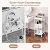 Rolling Vanity Organizer Cosmetics Display Cases Holder with Wheels-White