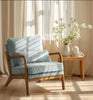 Mid Century Wooden Armchair with Corduroy Cushions – Retro Lounge Chair