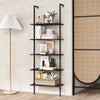 5-Tier Ladder Shelf Bookshelf Wall Mounted Storage Organizer Plant Display Rack