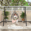 Porch Swing Frame Patio Metal Swing Stand w/ A-Shaped Structure 5 Hanging Ring
