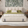 Double 4ft6 Grey White Fabric Ottoman Storage Bed Velvet Gas Lift Up Storage Bed