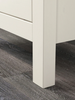 White Chest of 2 Drawers Bedroom Storage Unit Cabinet Modern 54x66cm
