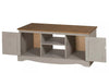 Corona TV Unit Grey Wax 2 Door 1 Shelf Media Unit Solid Pine