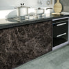 Coffee Marble Textured Countertop Adhesive Sticker Table Wall Cabinet Wallpaper