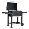 Outdoor XL Smoker Charcoal BBQ Grill Portable Garden Barbecue Trolley with Shelf