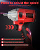 650Nm 21V Cordless Electric Impact Wrench Gun Drill Driver & Socket W/ 2 Battery