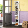 10 Tier Narrow Shoe Rack Wooden Shoe Shelf Vertical Tall Slim Storage Organizer